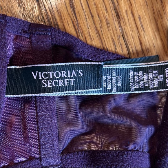Victoria’s Secret Dream Angels Unlined Balconet Bra SZ 32D Deep Purple NEW - Picture 6 of 7